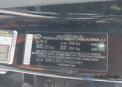2022 Hyundai Elantra Se z USA, uszkodzony, nr VIN 5NPLL4AG2NH056443
